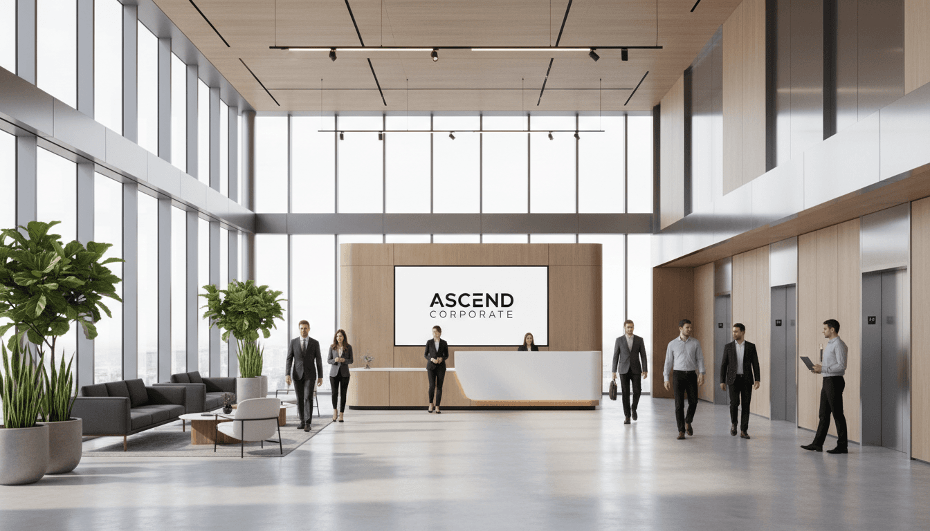 Clean commercial office lobby in Memphis